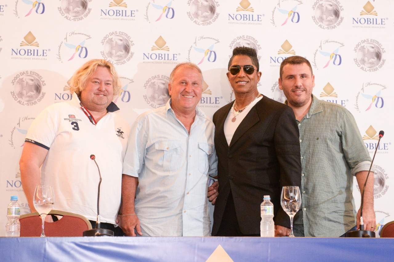 Jermaine Jackson and Zico at Maracanã
